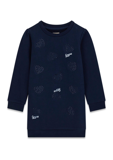 Abito felpa Guess Kids con cuoricini