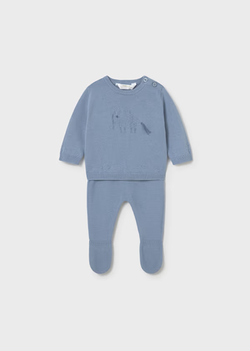 Compl. ghettina e maglione tricot neonato