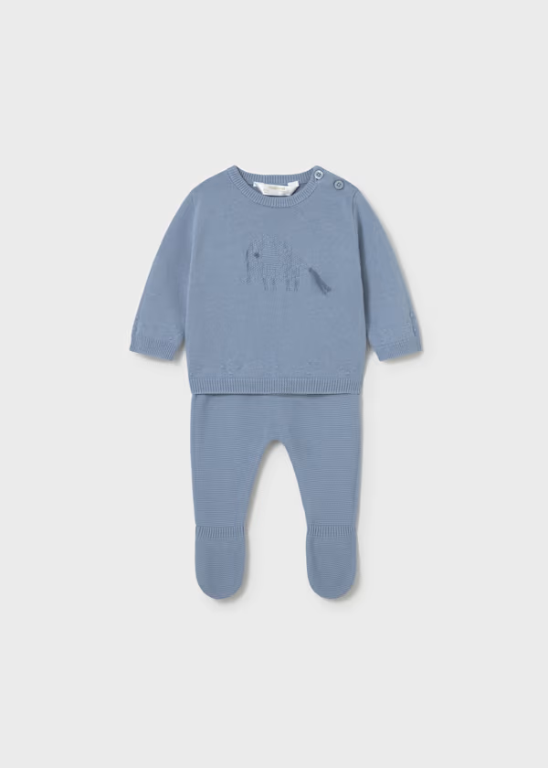 Compl. ghettina e maglione tricot neonato