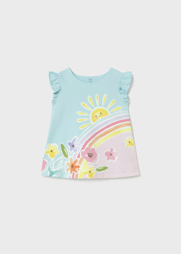 Vestito punto stampato neonata