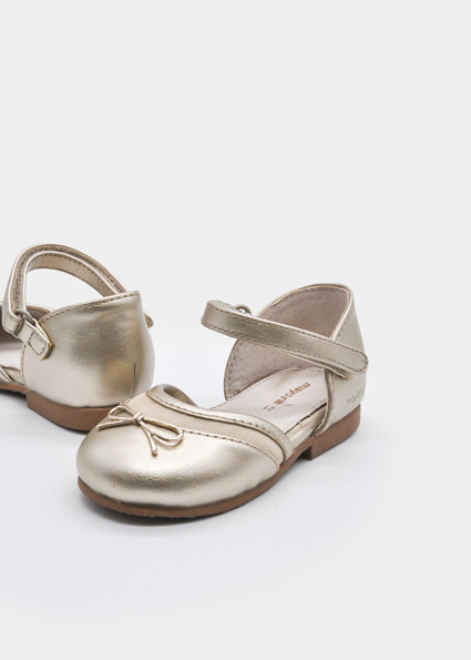 Ballerine similpelle fiocco neonata