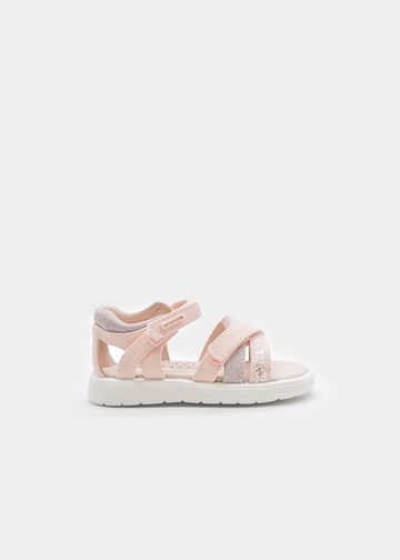 Sandali con cinturini in velcro neonata