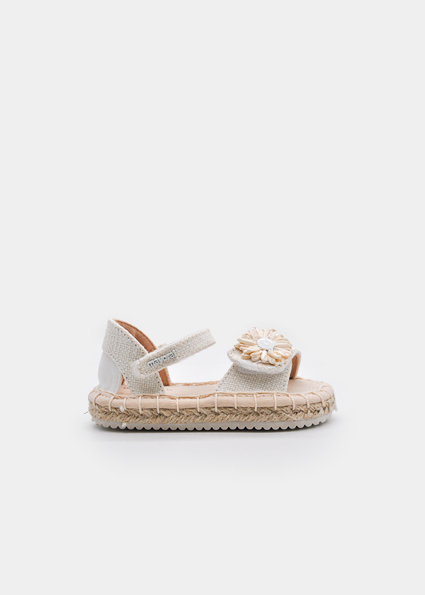 Sandali juta fiore neonata