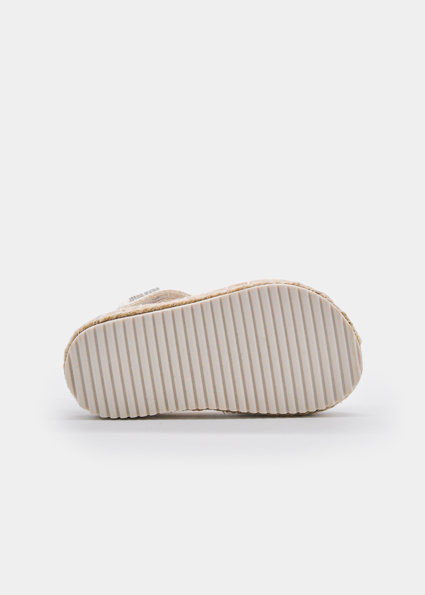 Sandali juta fiore neonata