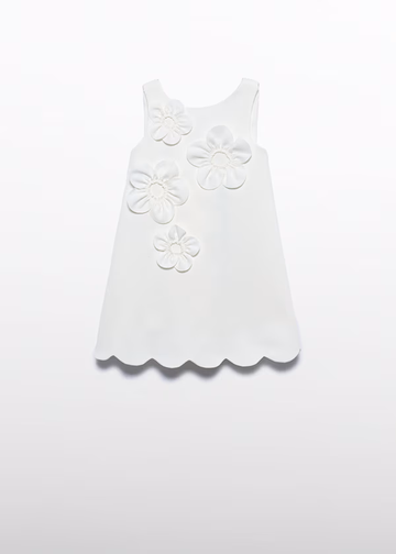 Abito crepe fiori 3d