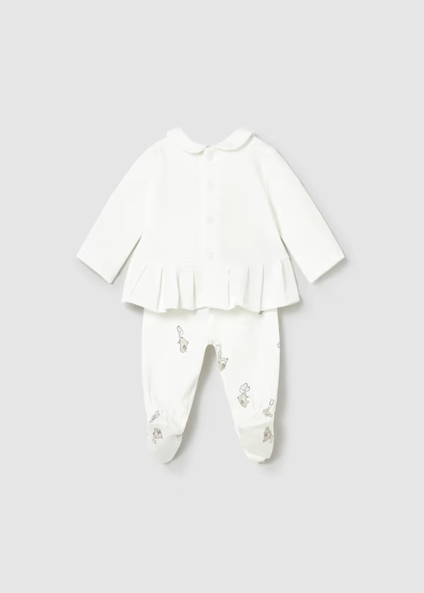Compl. ghettina e maglietta cuore m/l neonata