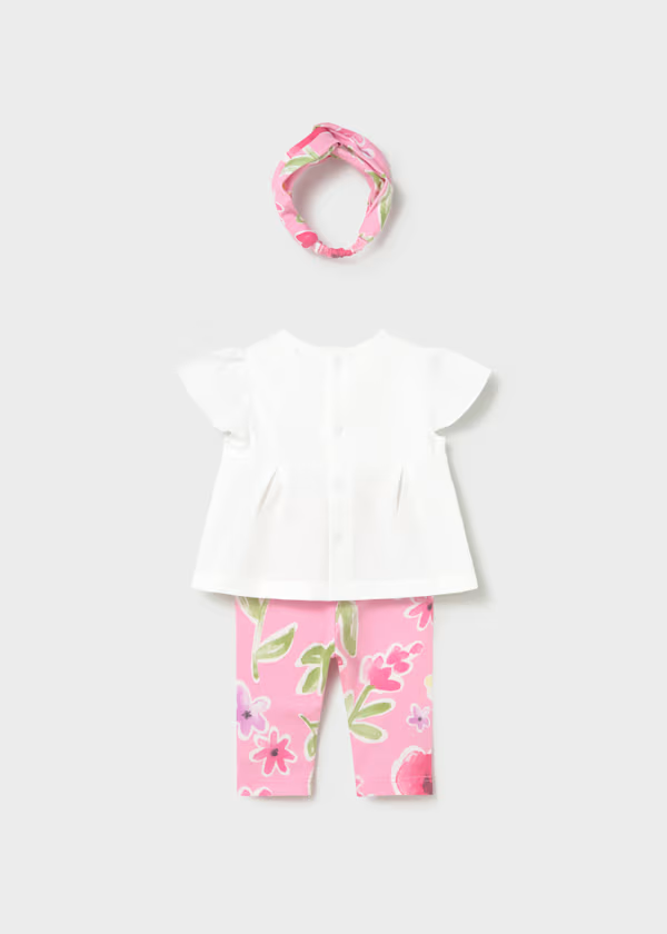 Completo leggings con fascia neonata