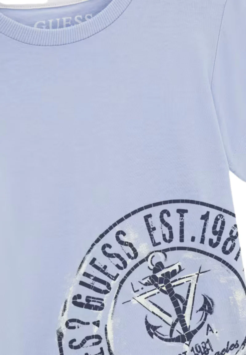 T-shirt azzurra neonato - GUESS