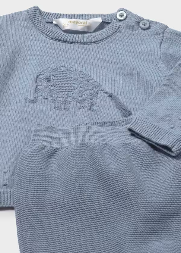 Compl. ghettina e maglione tricot neonato