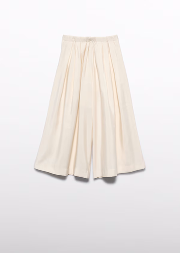 Pantalone lungo morbido con pieghe