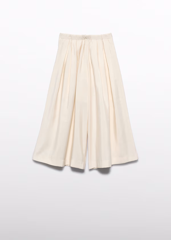 Pantalone lungo morbido con pieghe