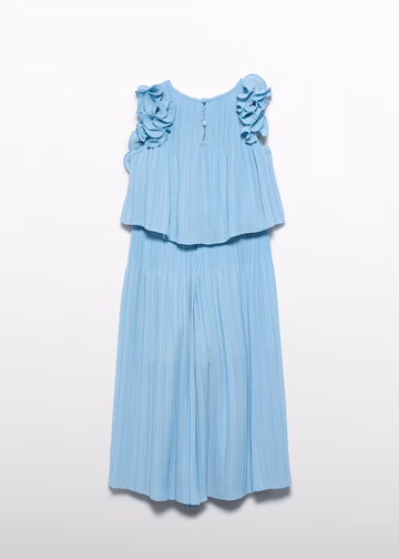 Completo pantalone chiffon plissettato