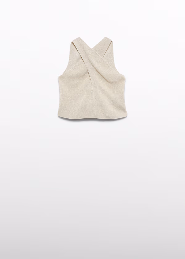 Top maglia effetto brillante