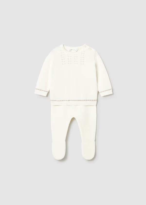 Compl. ghettina e maglione tricot neonato