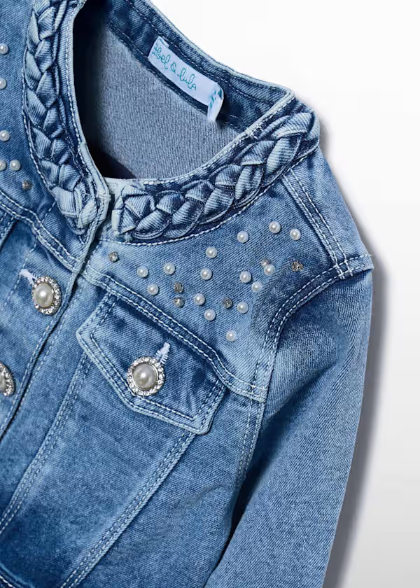 Giacca denim perle