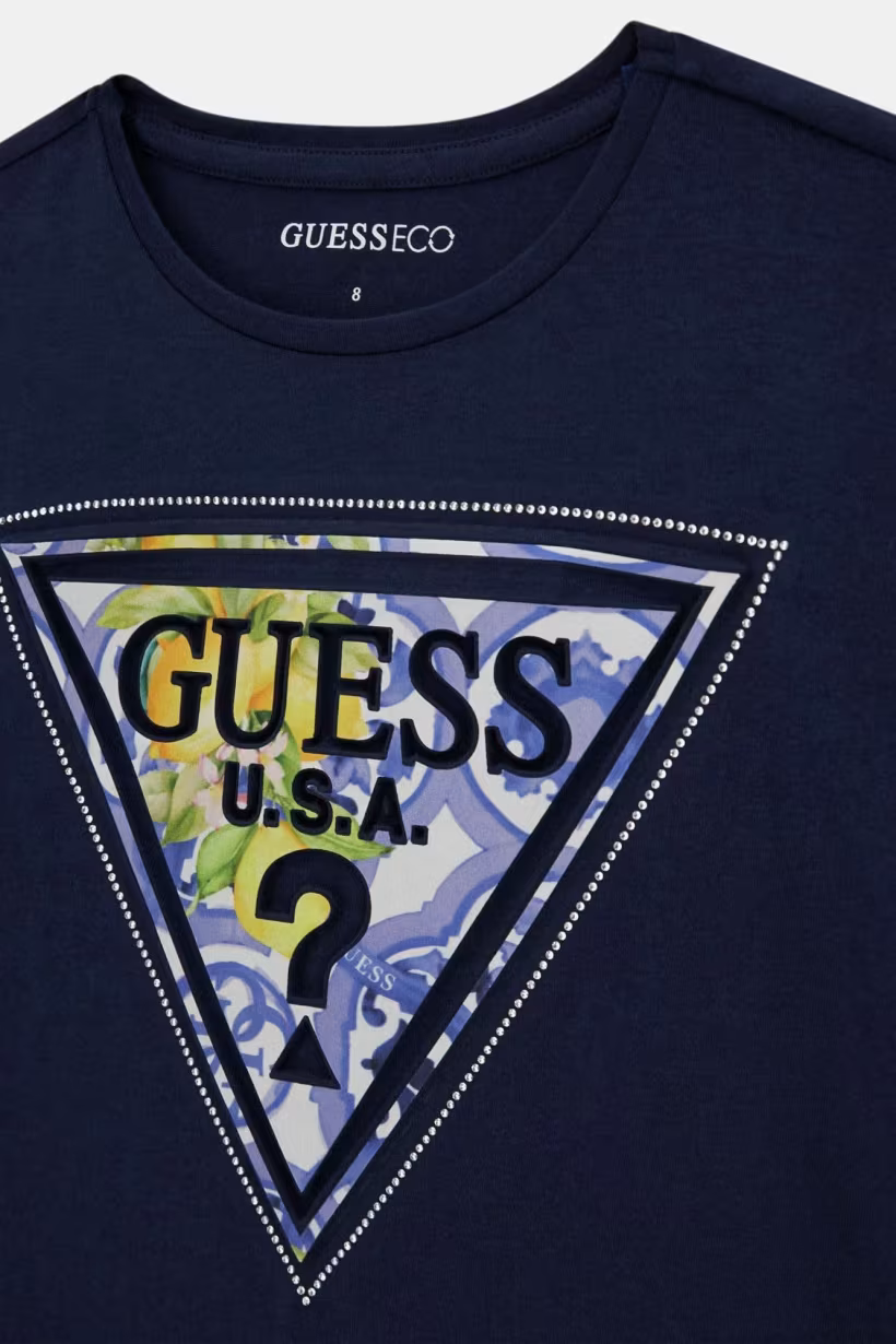 T-shirt con logo triangolare