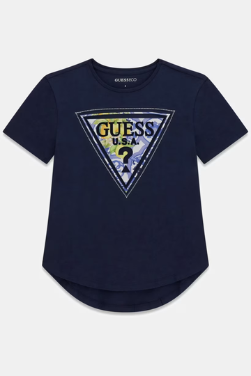 T-shirt con logo triangolare