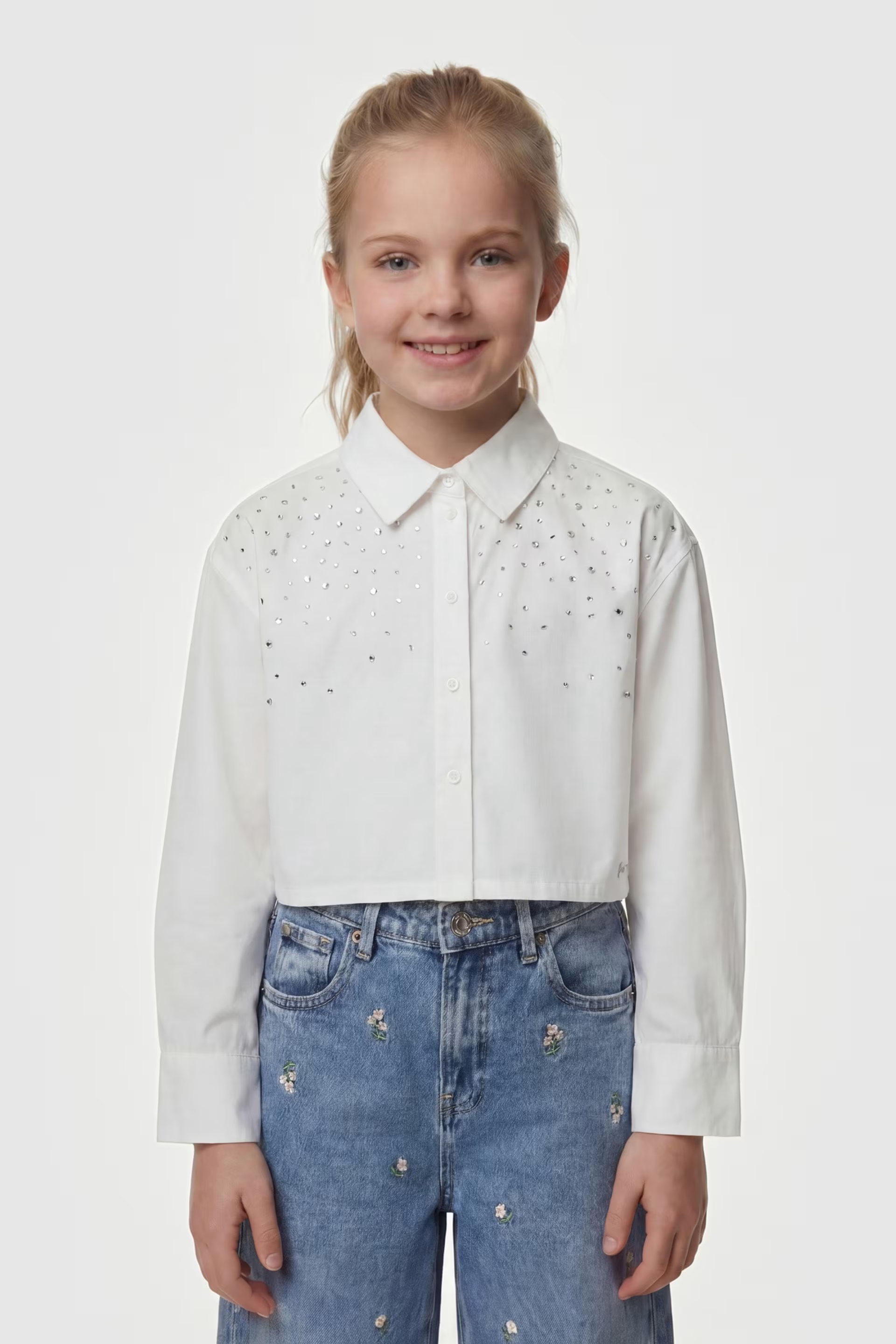 Camicia a maniche lunghe in popeline - Guess