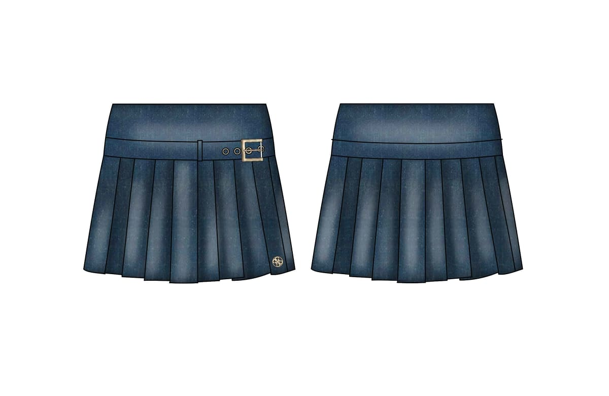 Mini gonna di Jeans plissettata - Guess