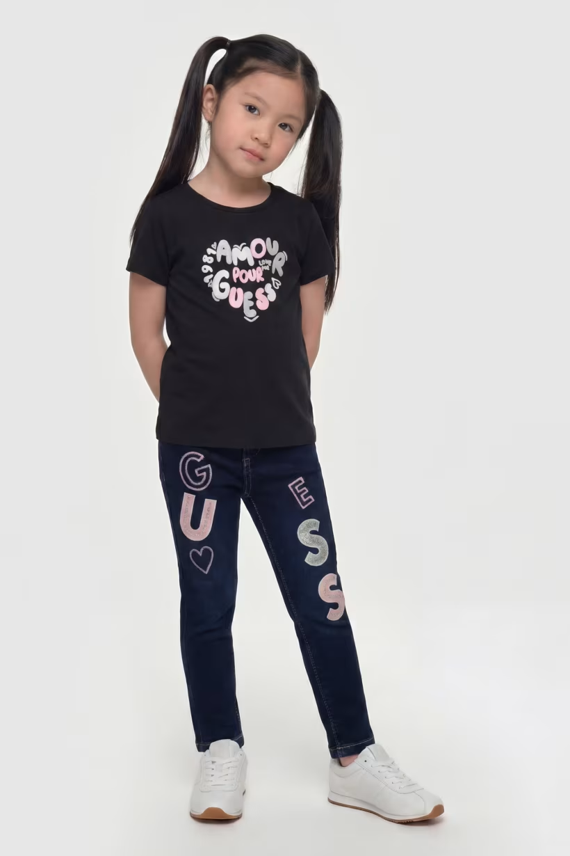 T-shirt glitterata - bambina - Guess