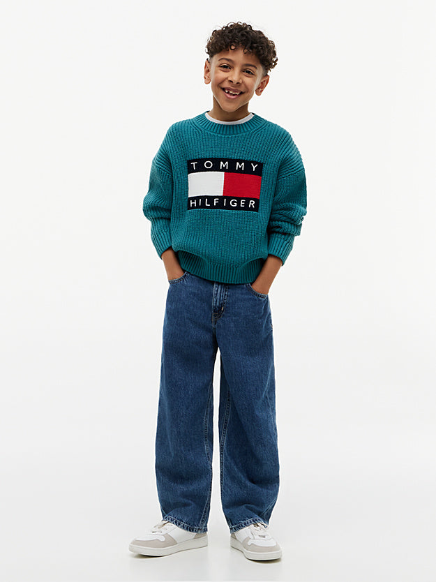 Pullover Heritage in maglia grossa con logo