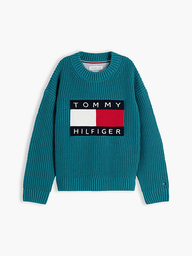 Pullover Heritage in maglia grossa con logo