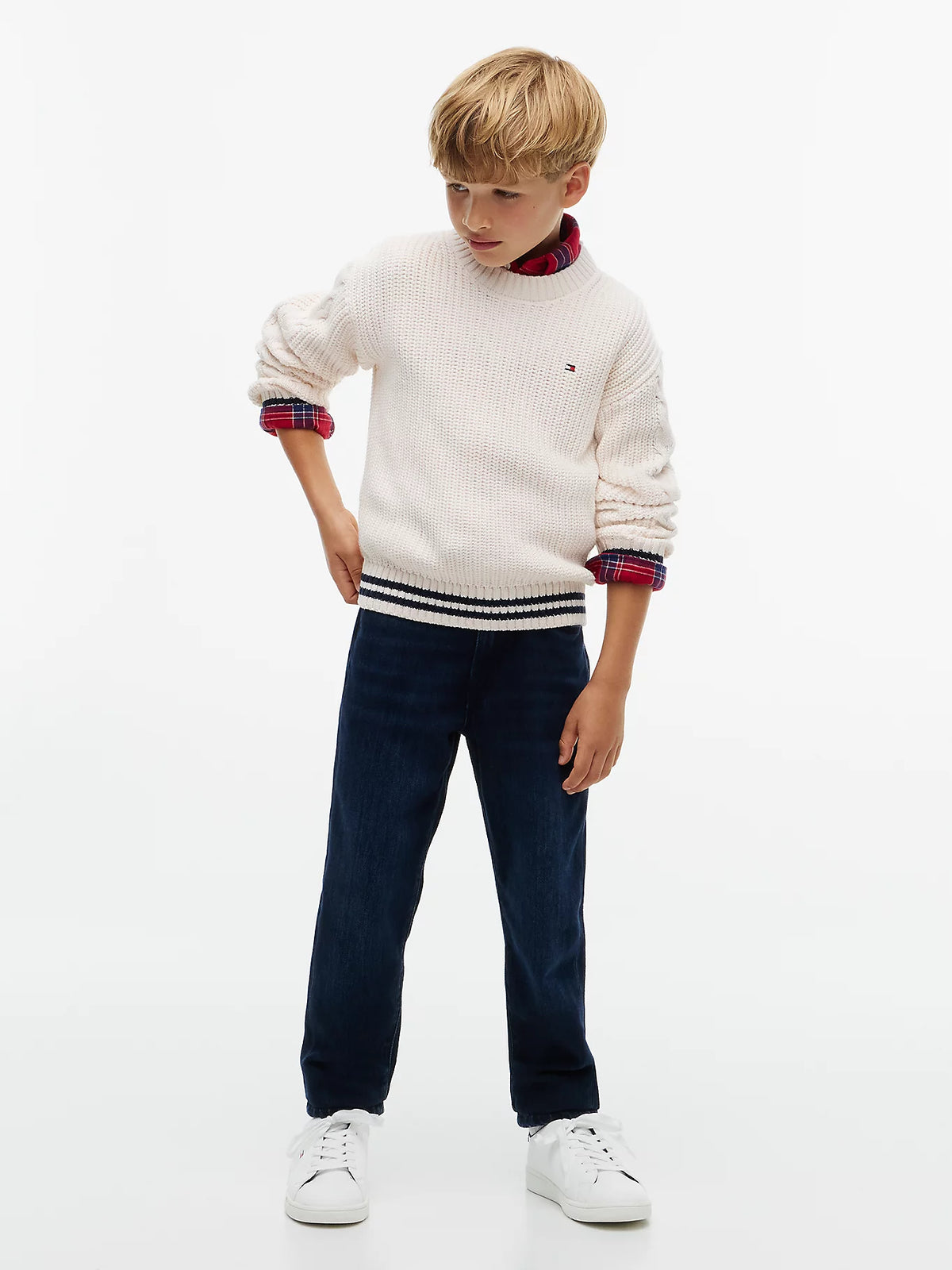 Pullover in maglia intrecciata - ragazzo