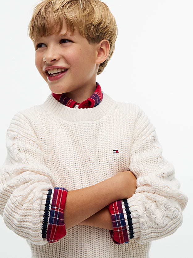 Pullover in maglia intrecciata - ragazzo