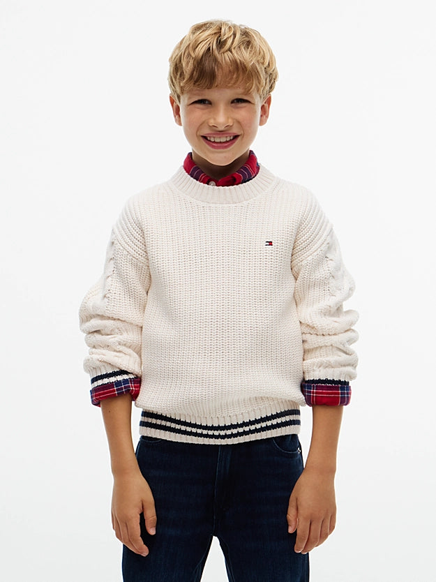 Pullover in maglia intrecciata - ragazzo