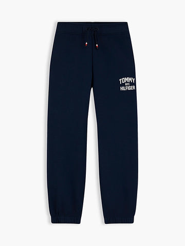 Joggers con finitura morbida e logo neonato
