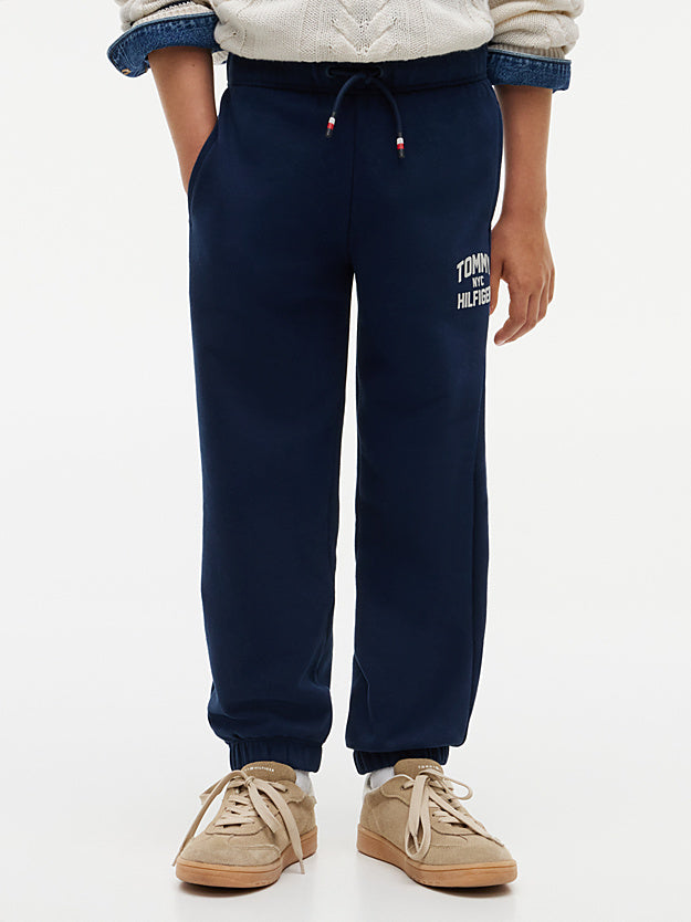 Joggers con finitura morbida e logo neonato