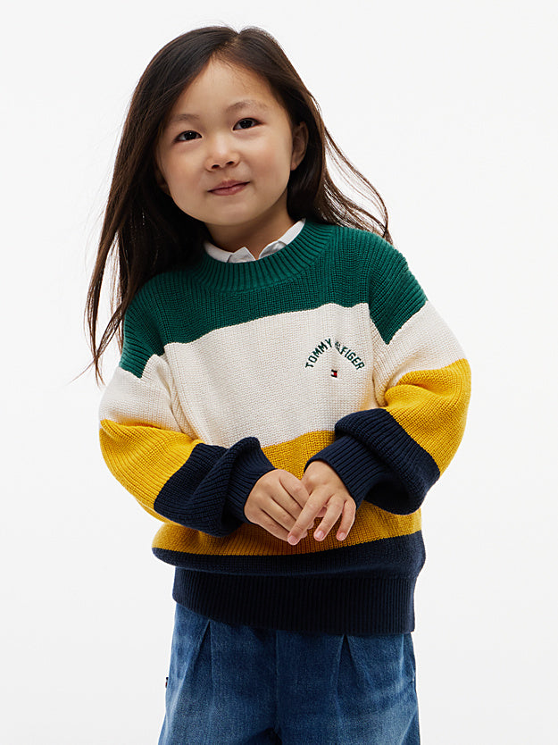 Pullover a righe color block