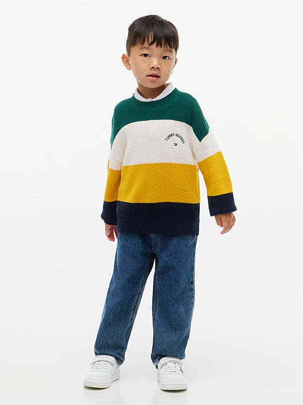 Pullover a righe color block - bambini