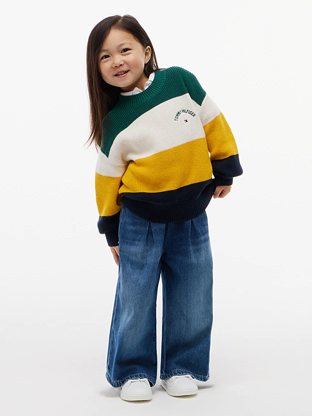 Pullover a righe color block - bambini