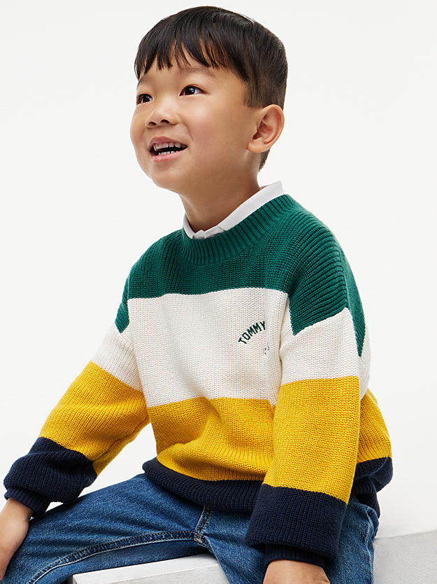 Pullover a righe color block - bambini