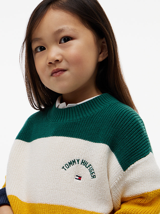 Pullover a righe color block - bambini