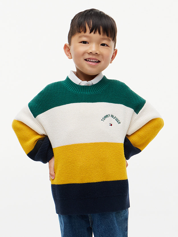 Pullover a righe color block - bambini