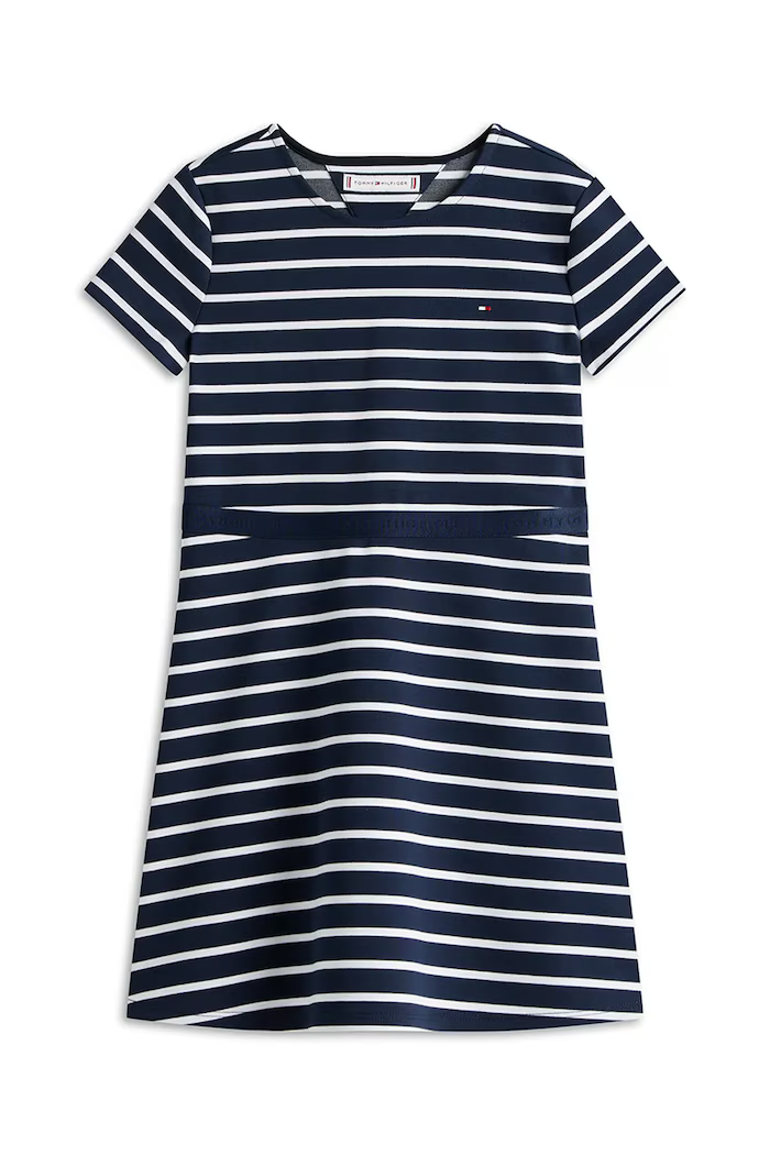 Abito midi blu navy Tommy Hilfiger