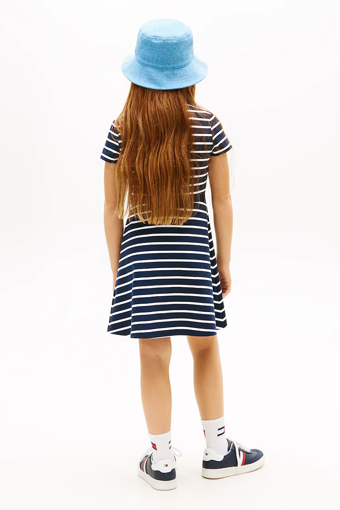 Abito midi blu navy Tommy Hilfiger