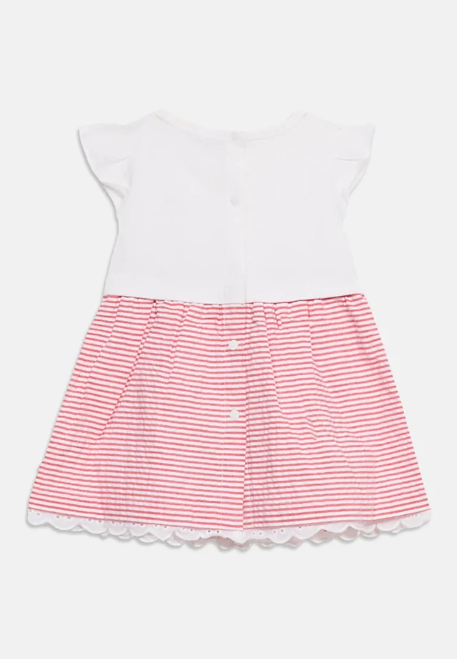 Vestitino Bianco e Rosso Neonata