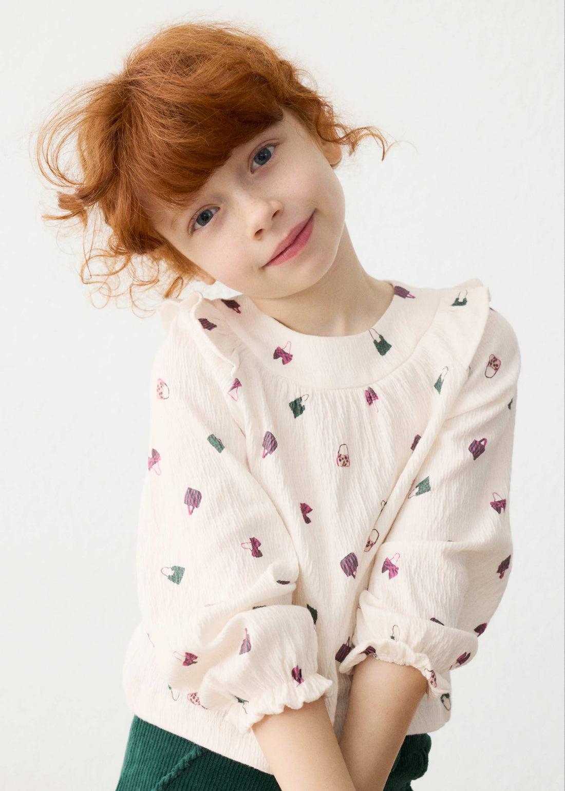 Blusa bambula stampata bambina