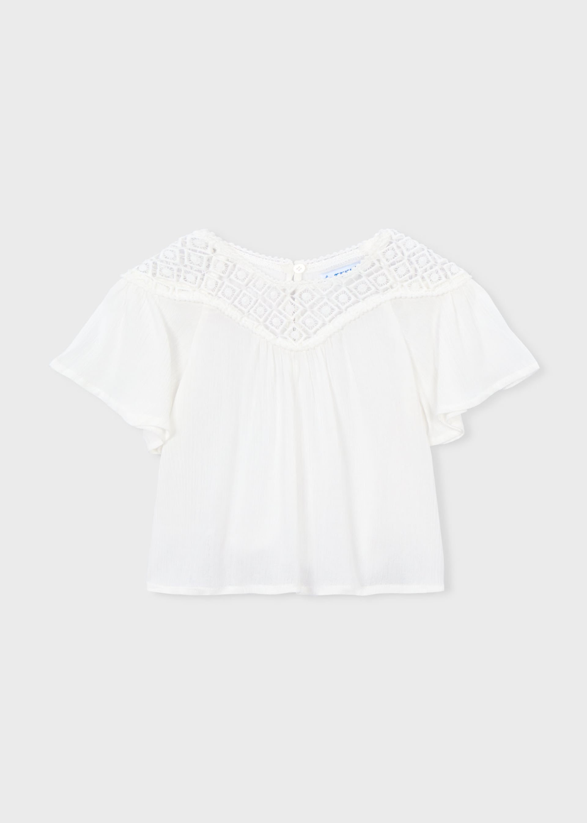 Blusa combinata guipur bambina