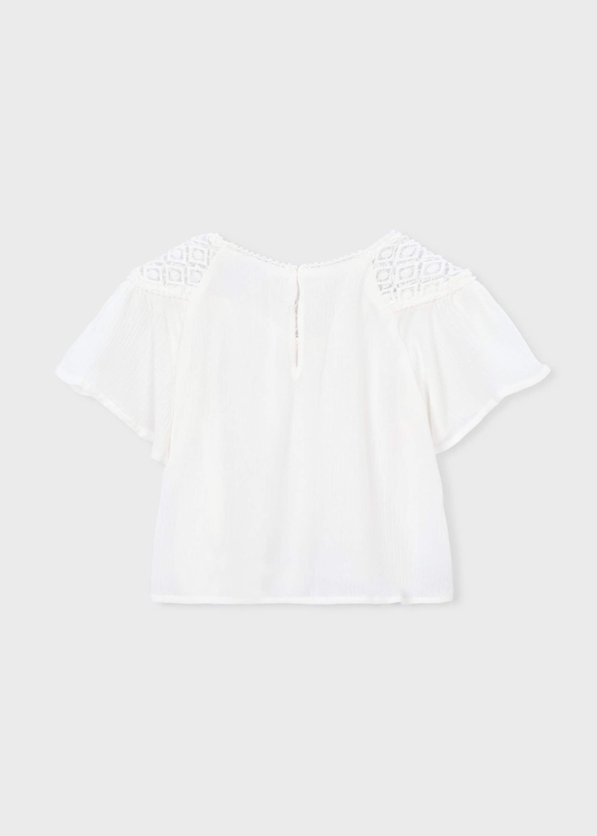 Blusa combinata guipur bambina