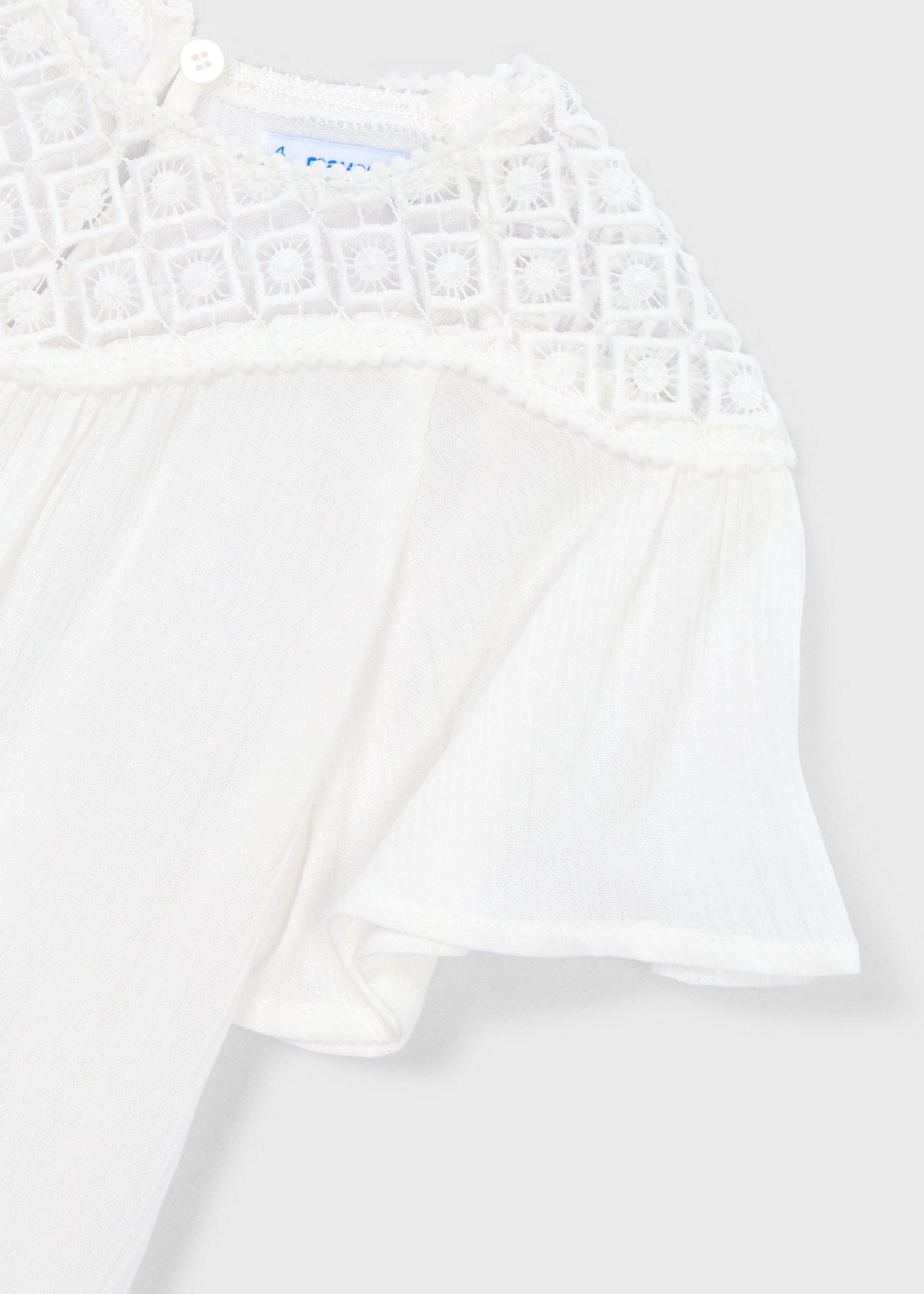 Blusa combinata guipur bambina