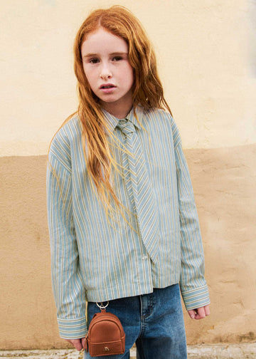 Blusa con cravatta ragazza