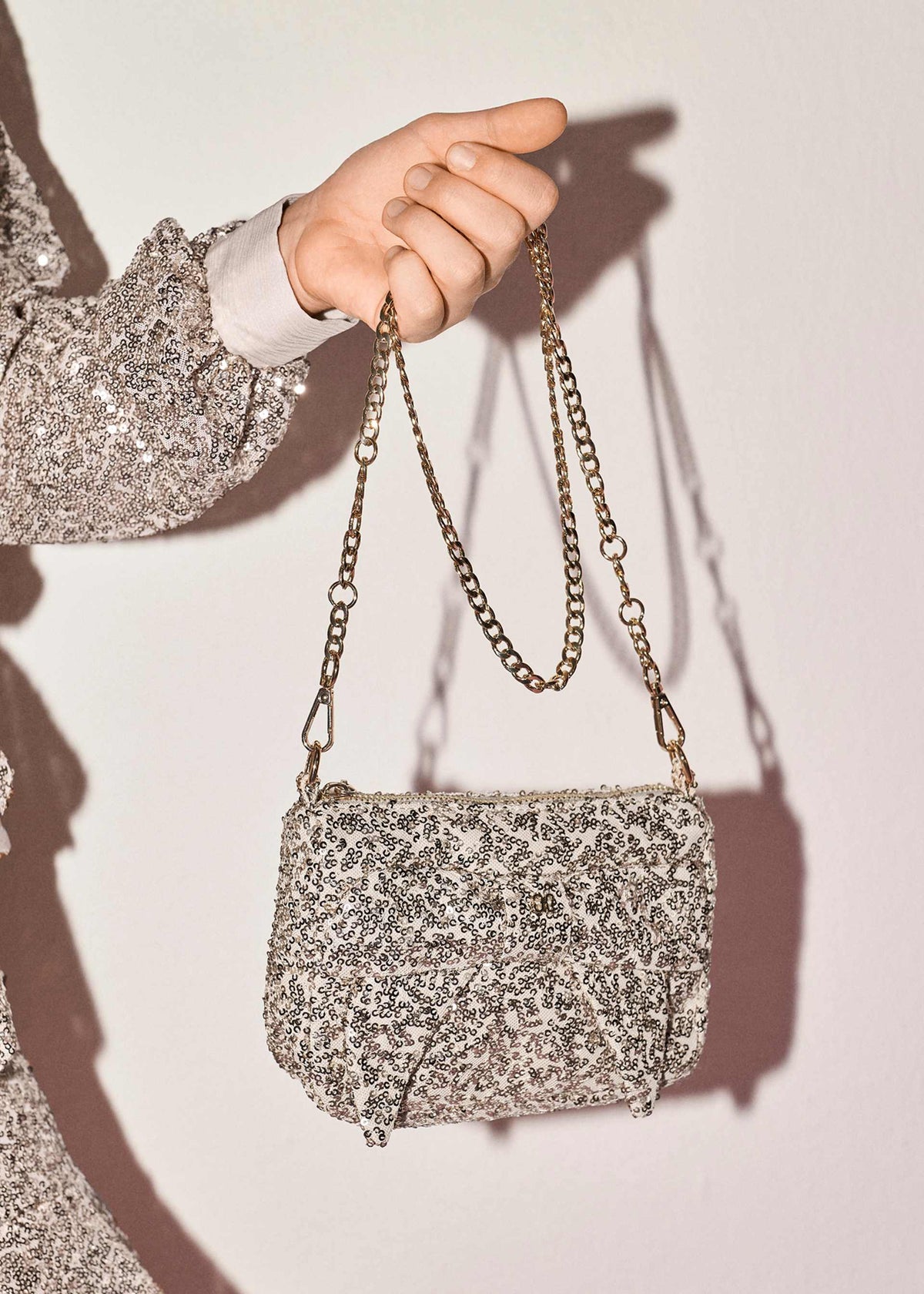 Borsa lustrini bambna