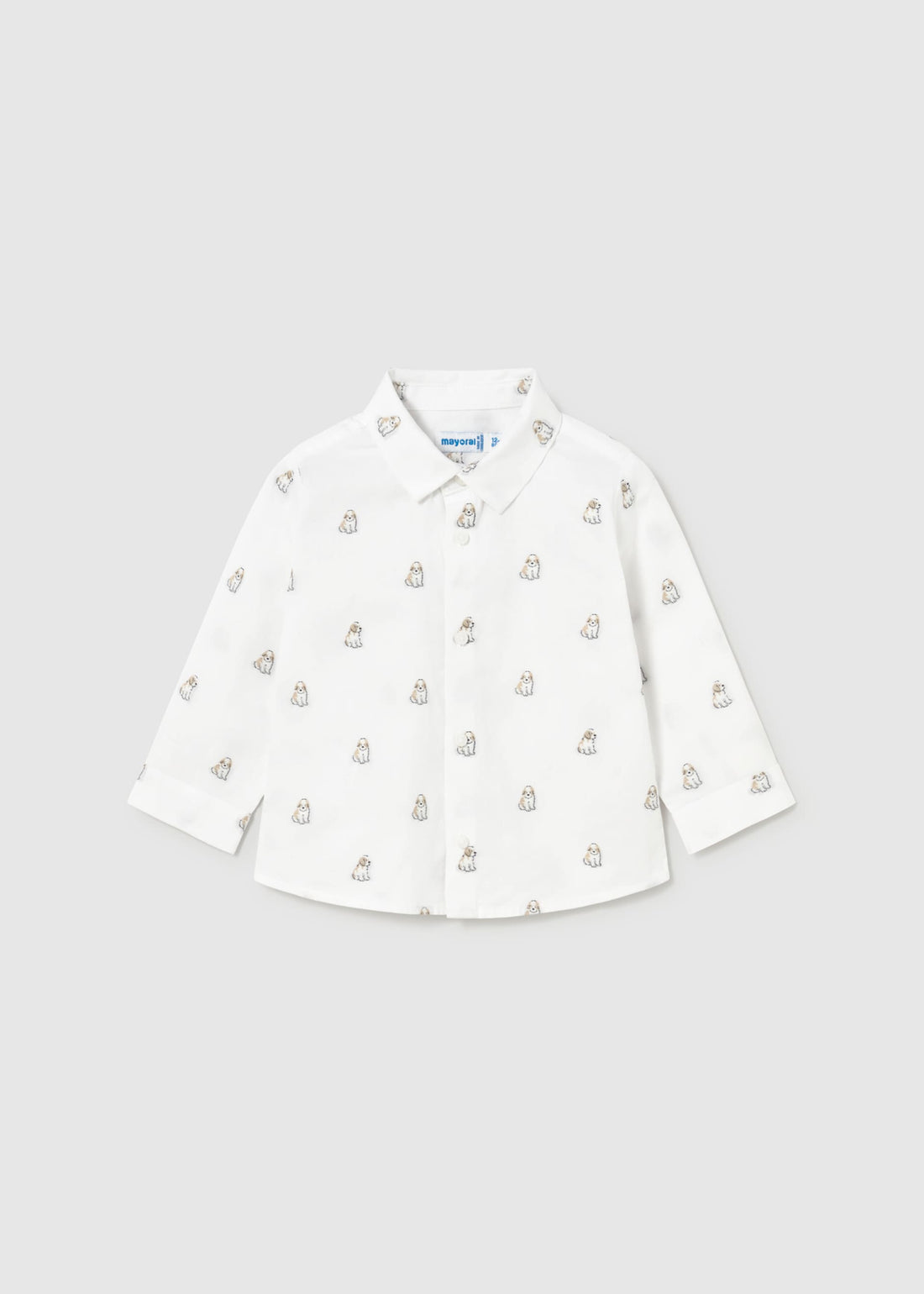 Camicia jacquard stampata neonato
