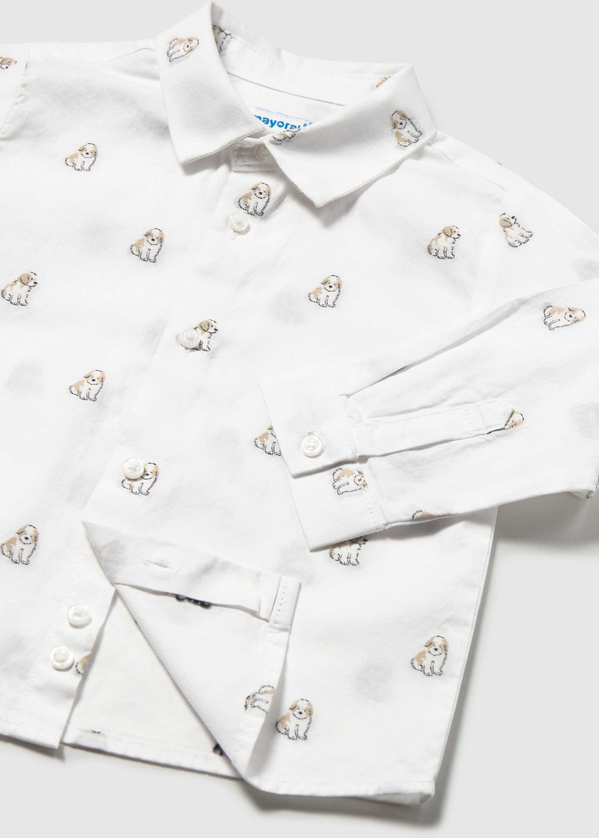 Camicia jacquard stampata neonato