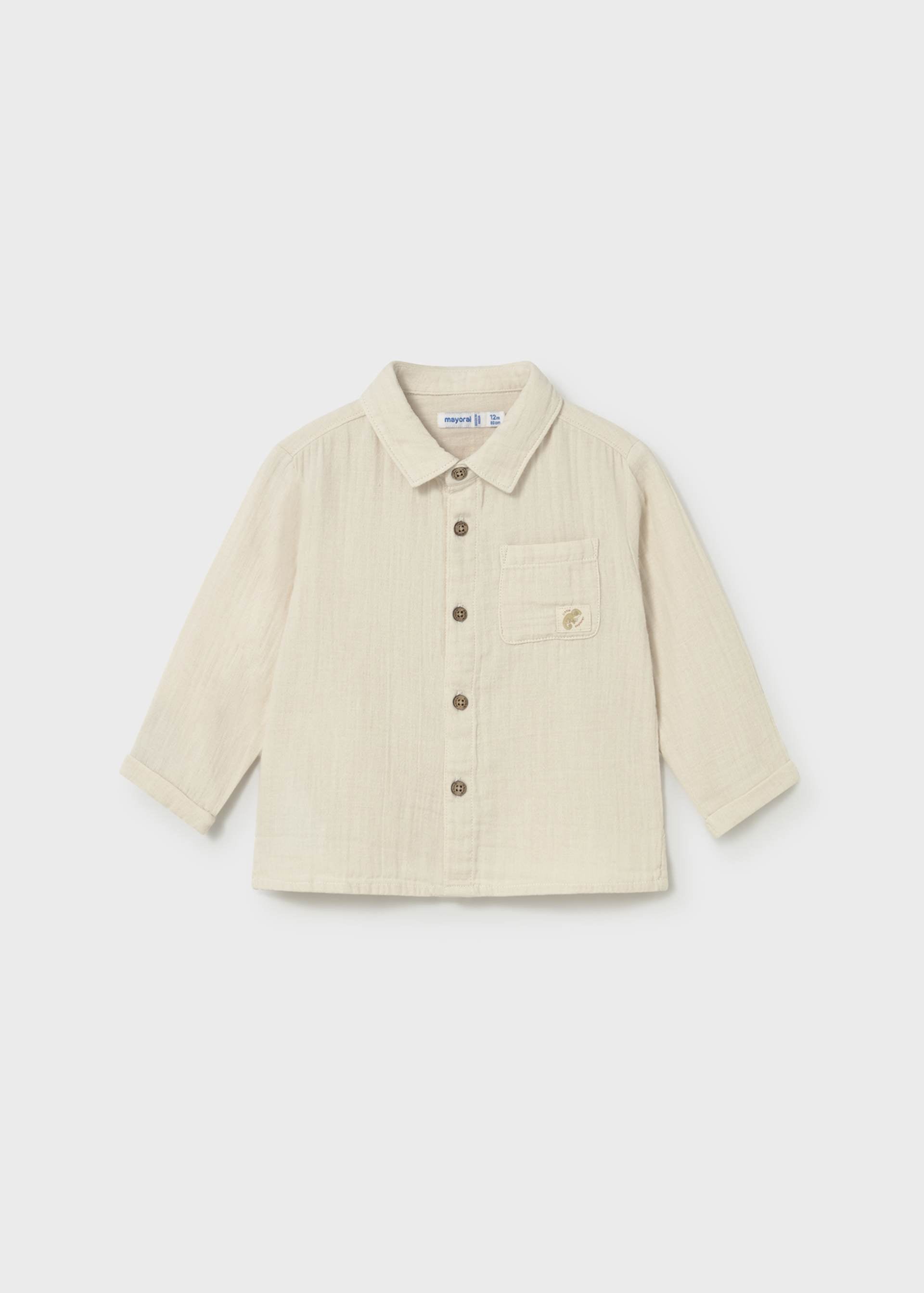 Camicia manica lunga bambula neonato