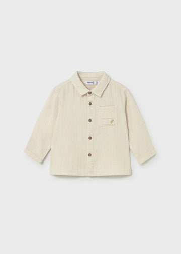 Camicia manica lunga bambula neonato